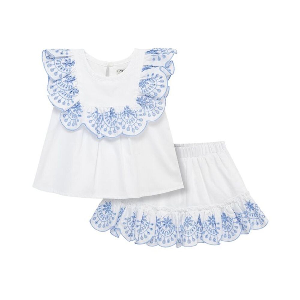 Habitual Girls  2Pc Eyelet Skirt Set
